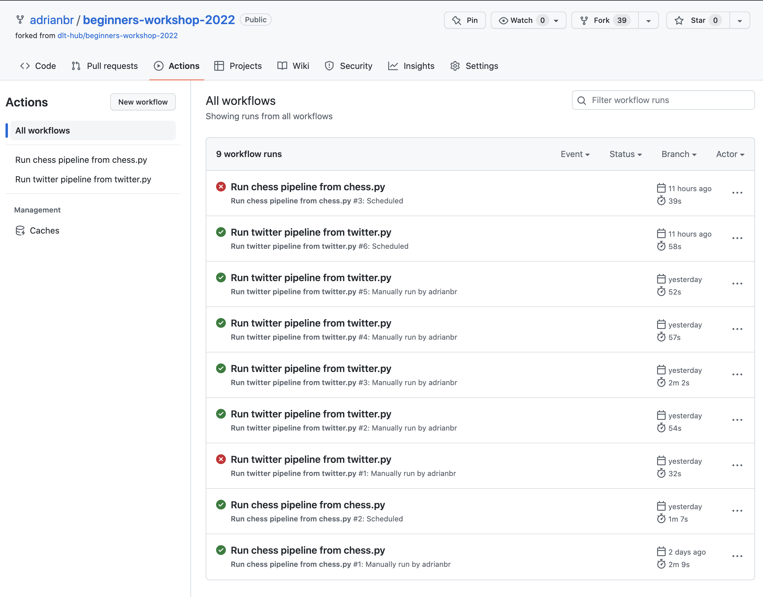 GitHub Actions workflows